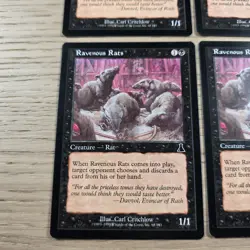 Ravenous Rats Playset Urza's Destiny Magic the Gathering MTG - Image 2