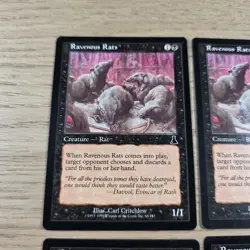 Ravenous Rats Playset Urza's Destiny Magic the Gathering MTG - Image 4