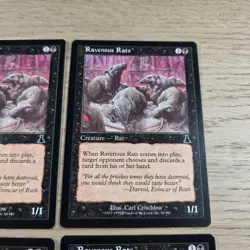 Ravenous Rats Playset Urza's Destiny Magic the Gathering MTG - Image 5