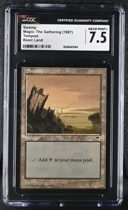 MTG Magic The Gathering Swamp 1997 Tempest CGC 7.5 - Image 1