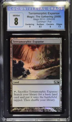2009 Magic The Gathering TERRAMORPHIC EXPANSE 229 CGC 8 MTG Magic 2010 Foil T766 - Image 1