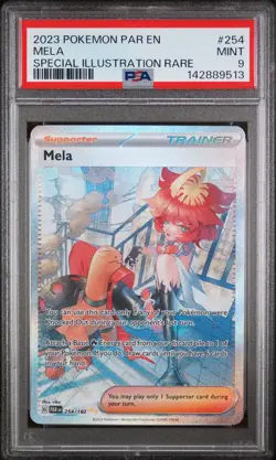 2023 POKEMON PAR EN-PARADOX RIFT SPECIAL ILLUSTRATION RARE #254 MELA PSA 9 - Image 1