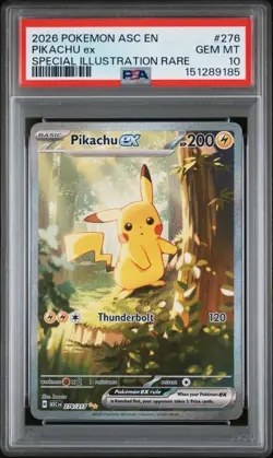 Pikachu ex 276/217 SIR Ascended Heroes Pokemon PSA 10 GEM MINT - Image 1