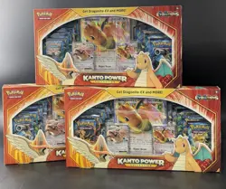 Lot (3) Pokemon Kanto Power Collection Dragonite XY Evolutions 30 Packs Sealed - Image 1