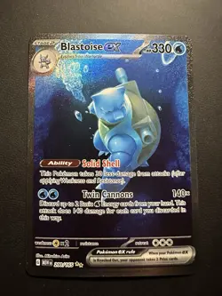 Pokemon Blastoise EX 200/165 Special Illustration Rare SV Scarlet & Violet 151 - Image 1