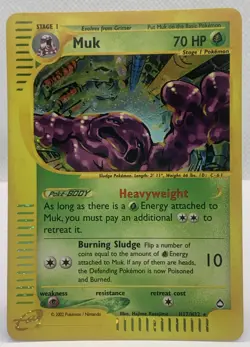 Muk H17/H32 - Aquapolis Holo Pokemon TCG vintage LP - Image 1