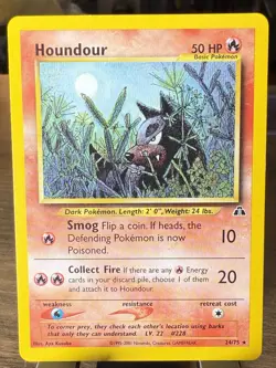 Pokemon Houndour Neo Discovery 24/75 Rare Unlimited English - LP - Image 1