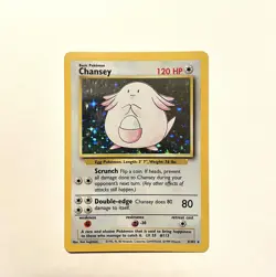 Pokemon TCG Chansey Base Set Holo Rare Near Mint - Image 1