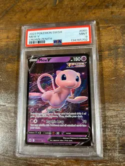 POKEMON 2023 Crown Zenith MEW V #060 PSA 9 Mint RARE - Image 1