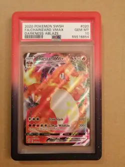 2020 Pokemon SWSH Charizard Vmax Darkness Ablaze 020/189 PSA 10 Gem Mint - Image 1