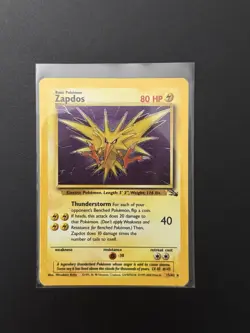 1999 POKEMON FOSSIL HOLO RARE ZAPDOS HP 💫 - Image 1