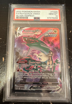 Pokemon TCG Rayquaza VMAX TG20 Silver Tempest Alt Art PSA 10 Gem Mint SWSH - Image 1