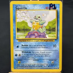 Squirtle - 63/102 - Base Set - Unlimited - Common - Pokemon - WOTC - Played - Image 3