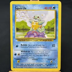 Squirtle - 63/102 - Base Set - Unlimited - Common - Pokemon - WOTC - Played - Image 1