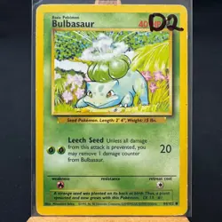Bulbasaur - 44/102 - Base Set - Unlimited - Common - Pokemon - WOTC - Damaged - Image 3