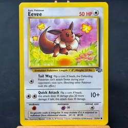Eevee - 51/64 - Jungle Set - Unlimited - Common - Pokemon - WOTC - Played - Image 1