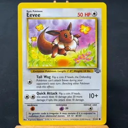 Eevee - 51/64 - Jungle Set - Unlimited - Common - Pokemon - WOTC - Played - Image 1
