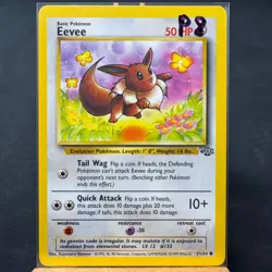 Eevee - 51/64 - Jungle Set - Unlimited - Common - Pokemon - WOTC - Played - Image 3