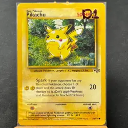 Pikachu - 60/64 - Jungle Set - Unlimited - Common - Pokemon - WOTC - Damaged - Image 3