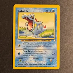Totodile - 81/111 - Neo Genesis - Unlimited - Common - Pokemon - Played - Image 1