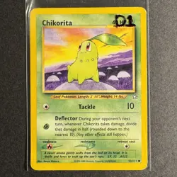 Chikorita - 53/111 - Neo Genesis - Unlimited - Common - Pokemon - Damaged - Image 3