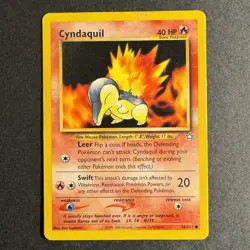 Cyndaquil - 56/111 - Neo Genesis - Unlimited - Common - Pokemon - Damaged - Image 1