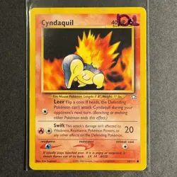 Cyndaquil - 56/111 - Neo Genesis - Unlimited - Common - Pokemon - Damaged - Image 3