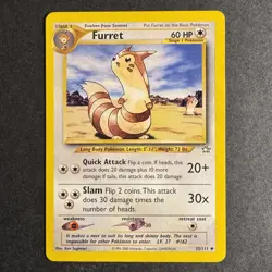 Furret - 35/111 - Neo Genesis - Unlimited - Uncommon - Pokemon - Damaged - Image 1
