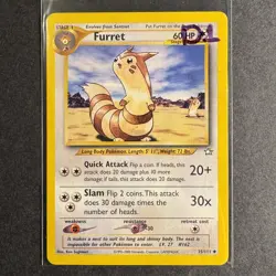 Furret - 35/111 - Neo Genesis - Unlimited - Uncommon - Pokemon - Damaged - Image 3