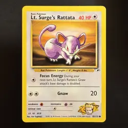 Lt. Surge's Rattata - 82/132 - Gym Heroes - Pokemon - Common - Played - Image 1