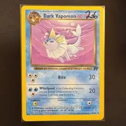 Dark Vaporeon - 45/82 - Team Rocket - Pokemon - Uncommon - Played - Image 3