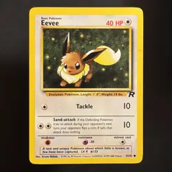 Eevee - 55/82 - Team Rocket - Pokemon - Common - Damaged - Image 1