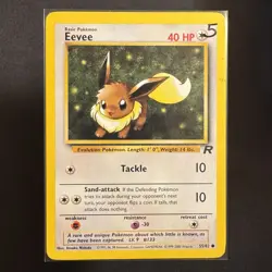 Eevee - 55/82 - Team Rocket - Pokemon - Common - Damaged - Image 3