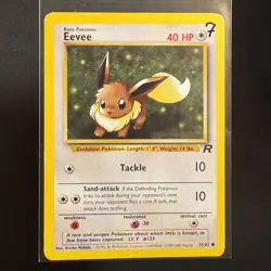 Eevee - 55/82 - Team Rocket - Pokemon - Common - Damaged - Image 3