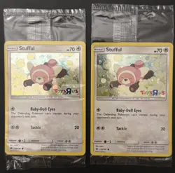 2017 POKEMON SM TOYS R US PROMO HOLO STUFFUL X2 NM SET - Image 1
