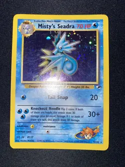 Pokemon - Misty’s Seadra - HoloFoil Rare! - Gym Heroes 7/132 - See Pics! - Image 1