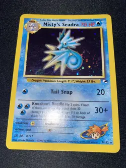 Pokemon - Misty’s Seadra - HoloFoil Rare! - Gym Heroes 7/132 - See Pics! - Image 3