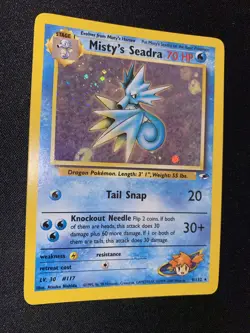 Pokemon - Misty’s Seadra - HoloFoil Rare! - Gym Heroes 7/132 - See Pics! - Image 4