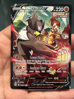 Pokemon TCG Single Strike Urshifu V TG18/TG30 Brilliant Stars 2022- NM - Image 1