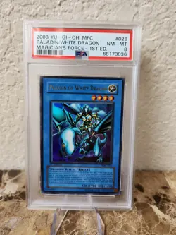 2003 Yu-Gi-Oh Paladin of White Dragon MFC-026 1st Edition Ultra Rare PSA 8 NM-MT - Image 2