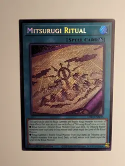 MITSURUGI RITUAL SECRET RARE L26D-ENM15 NEAR MINT YUGIOH - Image 1