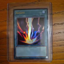 Raigeki LCKC-EN088 Ultra Rare Yugioh Legendary Collection Kaiba Unlimited NM - Image 1