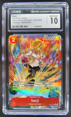 2025 ONE PIECE SANJI BORDERLESS ST21-003 CGC 10 A PT - Image 1