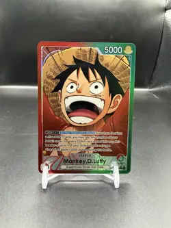 One Piece Monkey D Luffy (Alt Art Leader) OP13-001 Carrying On His Will MINT - Image 1