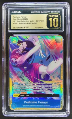 2025 One Piece Perfume Femur Rare ALT ART #OP07-057 CGC 10 PRISTINE A PT - Image 1
