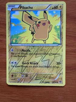 Pokemon Pikachu TCG Reverse Holo Card 42/146 XY Base Set (2014) - Image 1