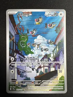Pokemon TCG Chatot Card 181/162 SV05: Temporal Forces Illustration Rare - Image 1