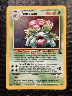 Pokemon Venusaur Holo Black Star Promo WOTC #13 Card 2000 Wizards Ken Sugimori - Image 1