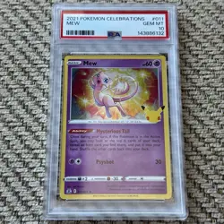 2021 Pokemon TCG Celebrations Mew 011/025 Holo Rare Card PSA 10 Gem Mint - Image 1