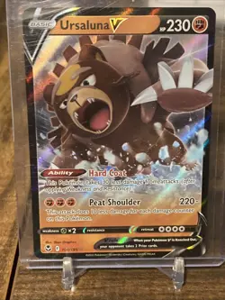 Pokemon Card Silver Tempest Ursaluna V 102/195 Near Mint - Image 1
